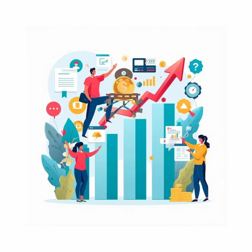 Images représentant les bénéfices de la création de sites vitrines