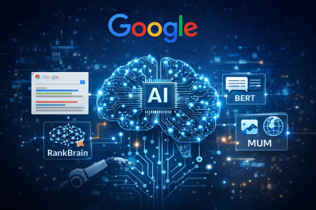 Référencement IA présent depuis un certain temps au coeur de google