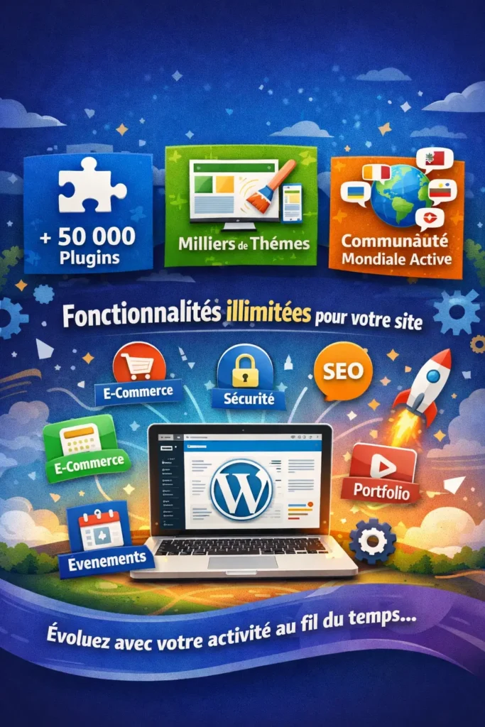 WordPress vs Webflow : Possibilités offertes par WordPress